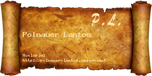 Polnauer Lantos névjegykártya